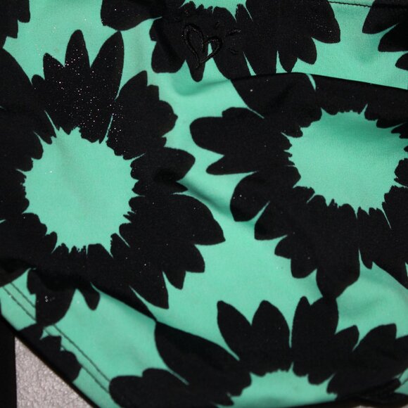 Green & Black 2 pcs Justice Tankini Swimsuit Size 6 - Picture 12 of 13